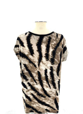 Womens Size Medium - Large Tiger Tunic T-Shirt Animal Print Top See Dimensions - TheRealThreads